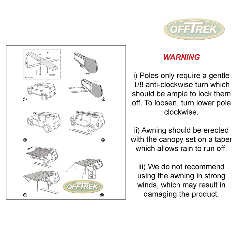 offtrek van comfort awning fitting instructions